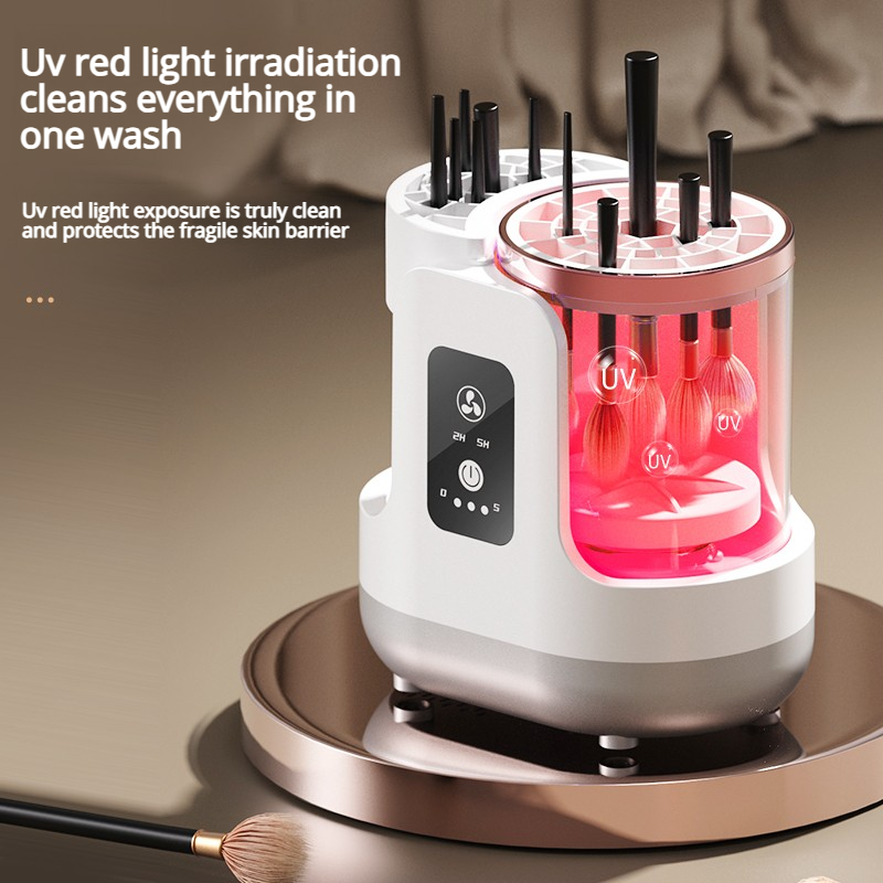 New Professional 3 In 1 Electric Makeup Brush Cleaner With UV And USB Charging For All Sizes Home Use