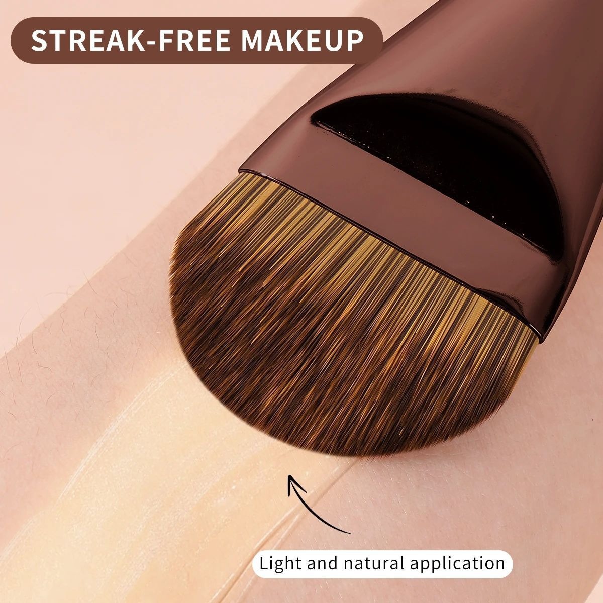 Professional Vegan Synthetic Foundation Brush Skin-friendly Soft Texture Contour Makeup Brushes Professional Cosmetics Tools