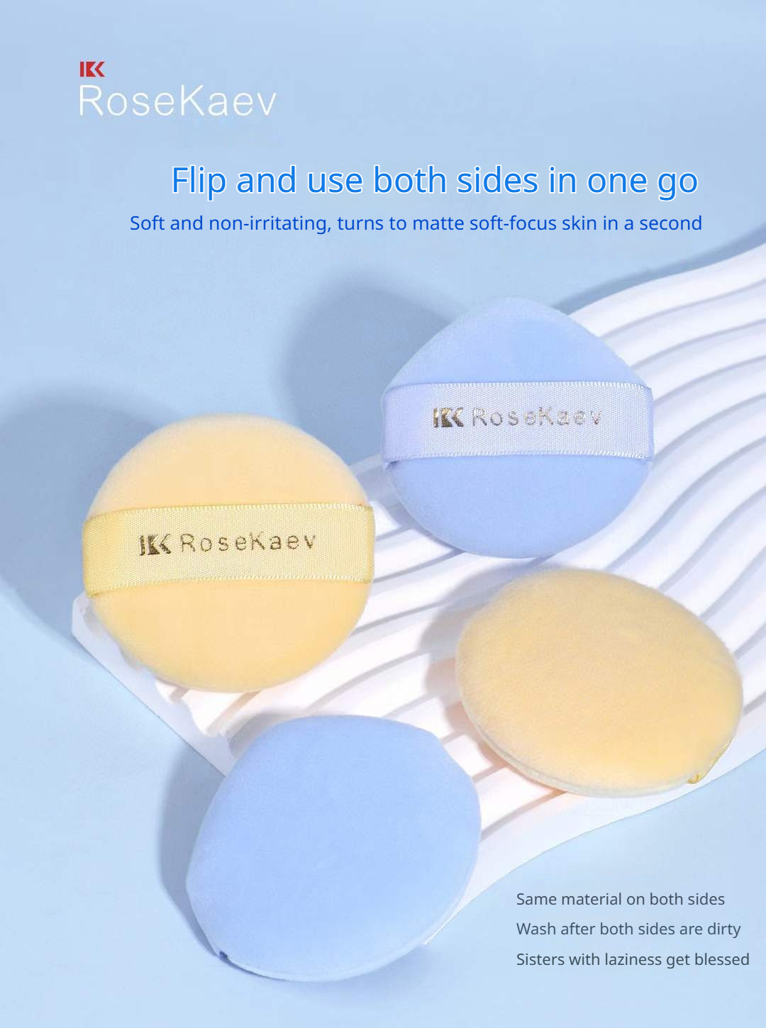 Air-setting Cotton Powder Puff Super Soft Washable Thick Design Strong Powder-Grabbing Ability Evenly Distributes Powder