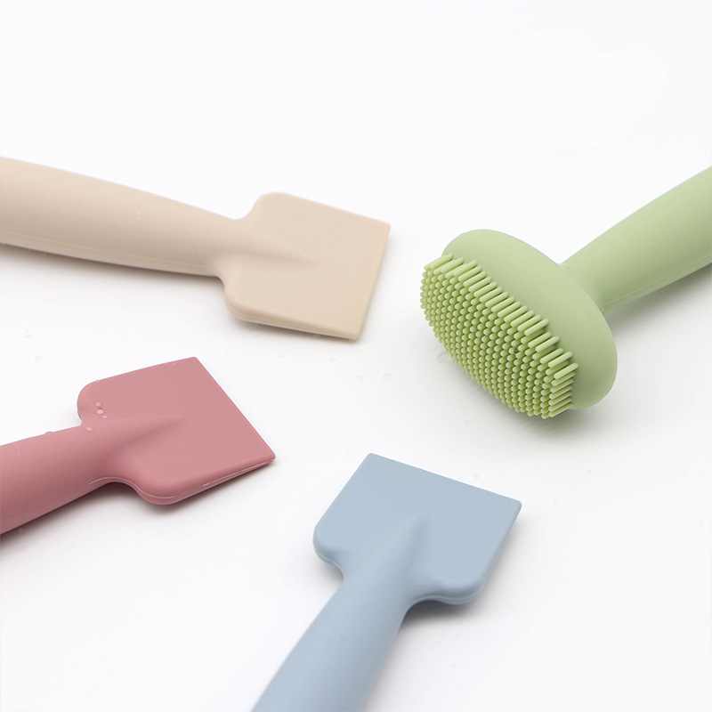 Hot Selling Multiple Colors Available Facial Mask Spatula Double Sided Cosmetic Spatula Soft Silicone Face Mask Brush
