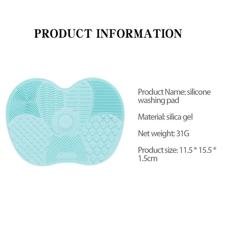 Silicone Brush Cleaner Cosmetic Make Up Washing Brush Gel Cleaning Mat Foundation Makeup Brush Cleaner Pad Board