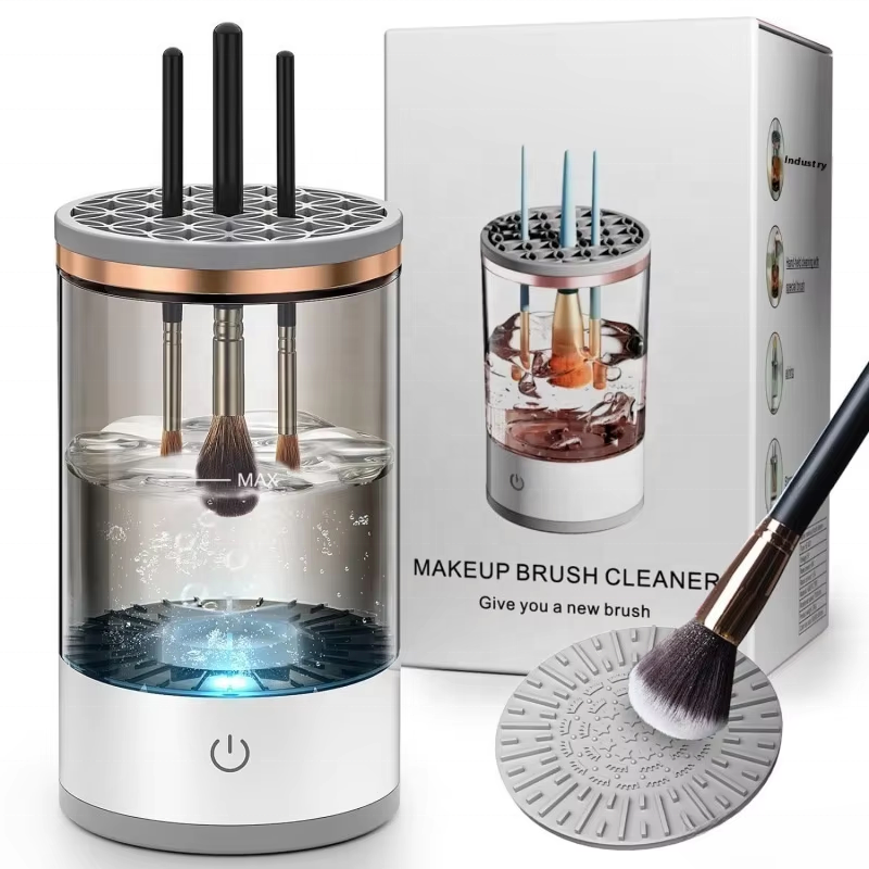 Best Selling Electric Makeup Brush Cleaner Portable Automatic Cleaning Beauty Tools Machine Makeup Brush Cleaner and Dryer