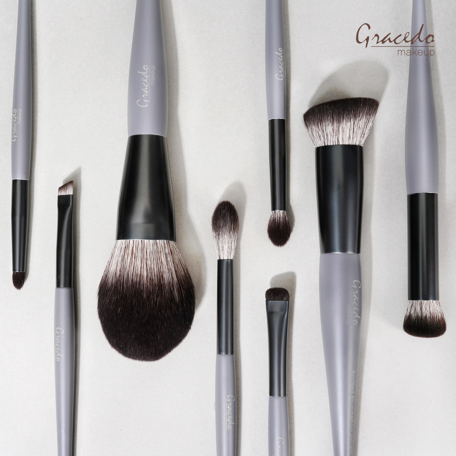 Gracedo 10Pcs Professional Makeup Brushes Set Customizable Logo Soft Synthetic Hair OEM ODM