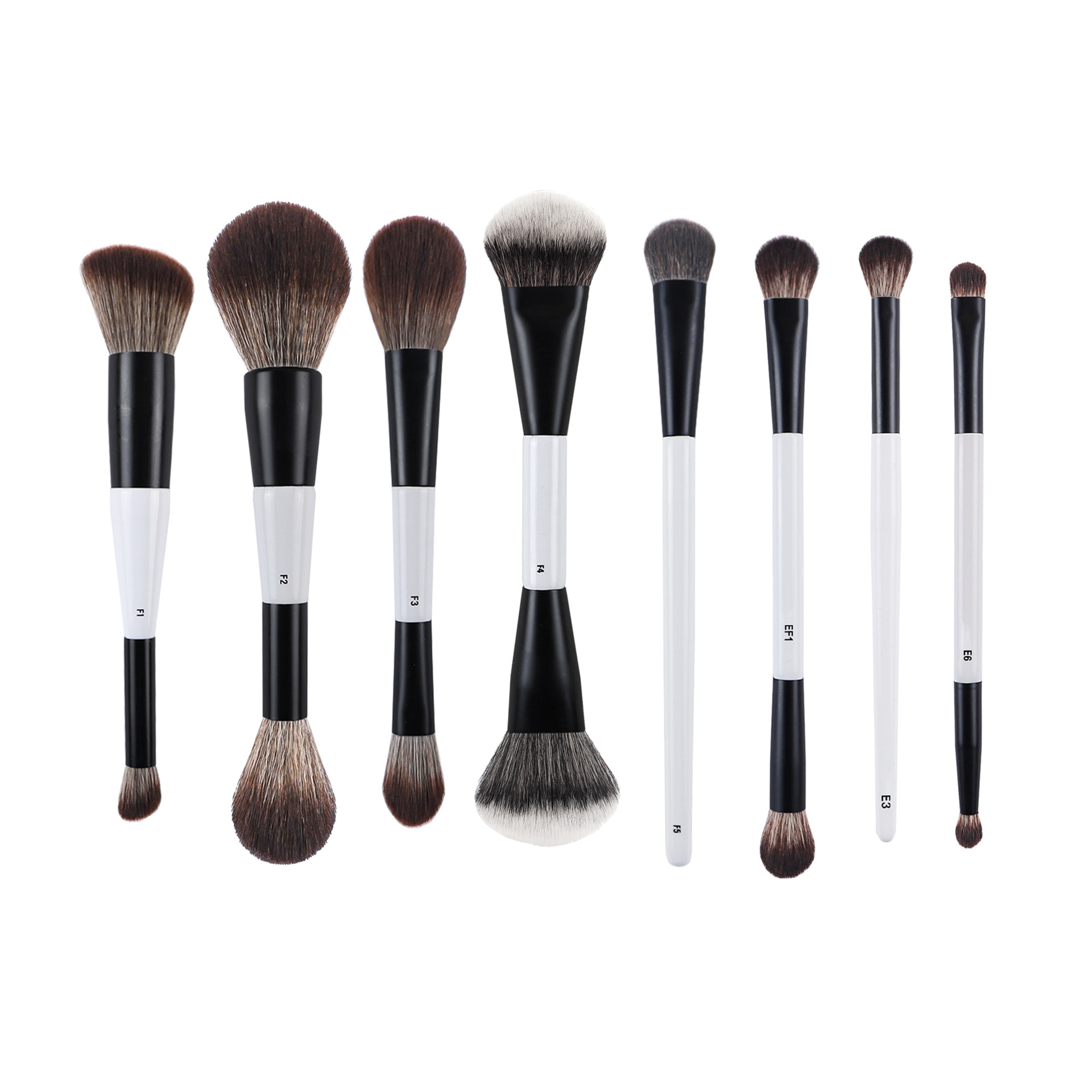 Cross-border Black-and-white Double-headed Foundation Brush Loose Powder Blush Contour Eyeshadow Blending Brush Brushes