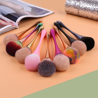 Pretty Small Waist Thin Handle Nail Dust Brush Nail Powder Brush Nail Tools