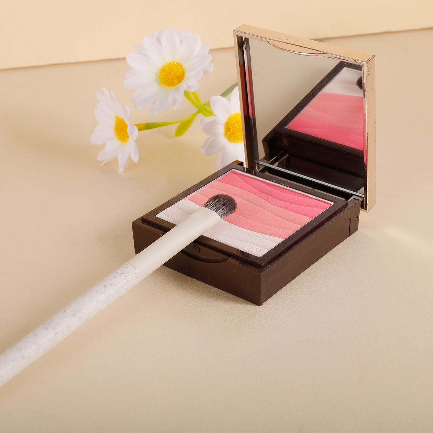 Eco-friendly Single Eye Brush Wheat Straw Handle Custom Logo Professional Concealer Eyeshadow Brush Makeup Brush With Case