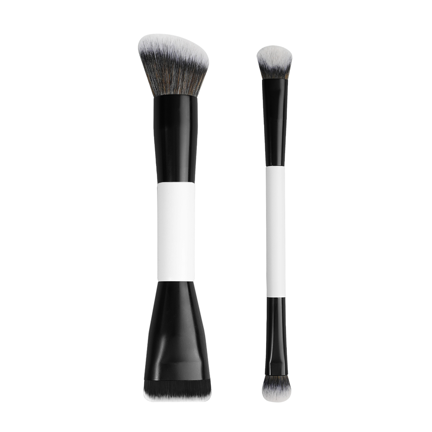New Custom Professional Double Ended Makeup Brushes Vegan Synthetic Contour Powder Concealer Blush Brush Luxury Makeup Brush Set