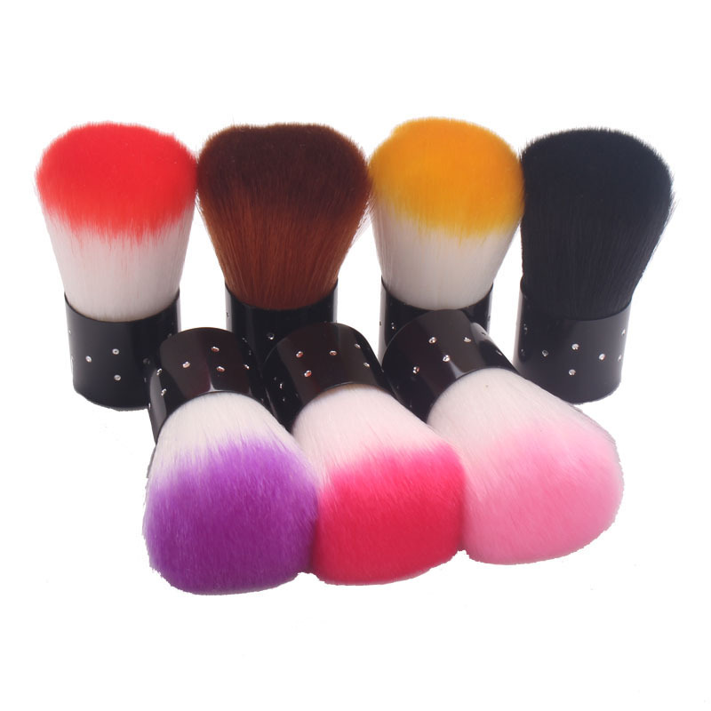 Hot Sale Nail Art Tool Dust Brushes Colorful Portable Soft Nail Brush Cleaner Blush Powder Brushes