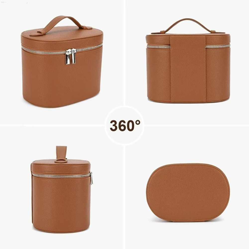 Factory PU Leather Cosmetic Pouch Large Capacity Custom logo Makeup Bag for Women Waterproof Travel Organizer OEM Supply