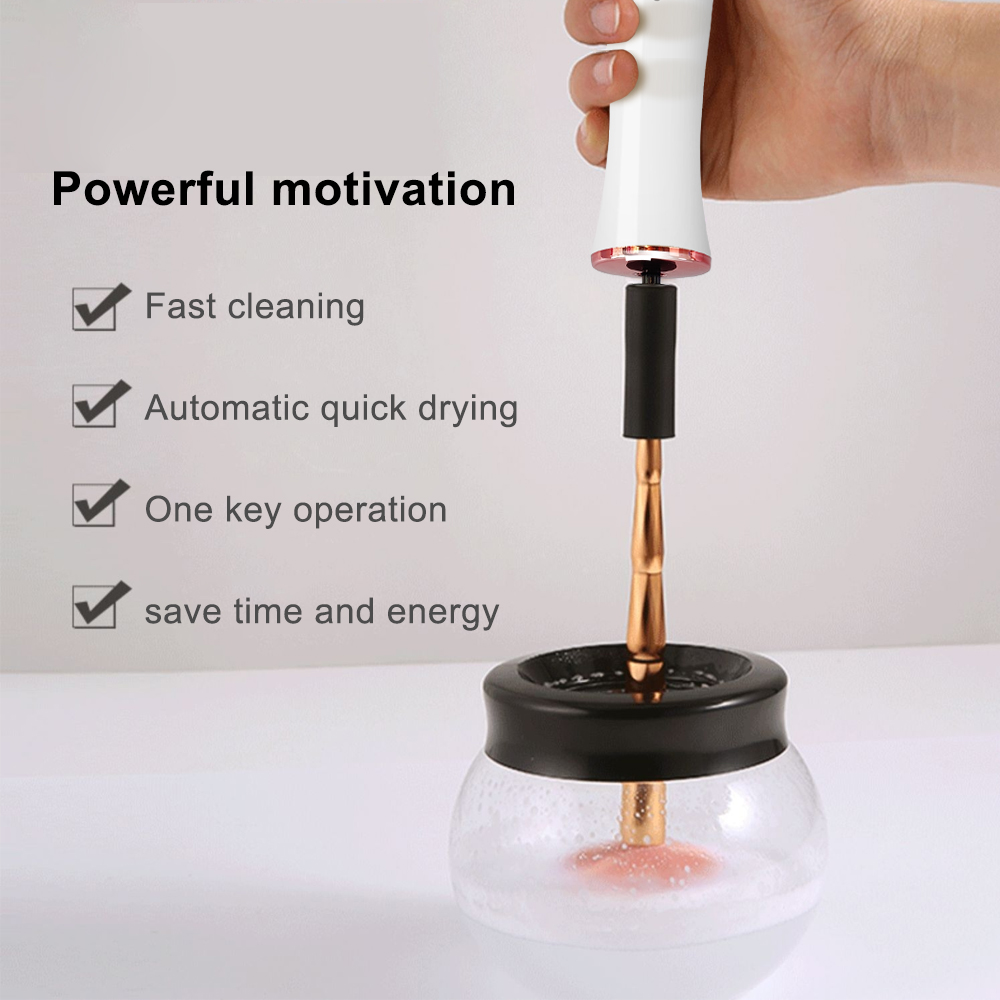 NEW DESIGN Electric Makeup Brush Cleaner Automatic Silicone Brush Cleaning Washing Portable Cosmetic Brush Cleaner Machine