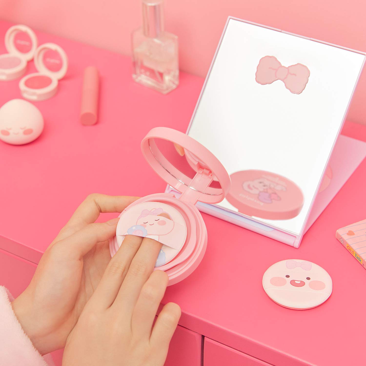 Skin texture after makeup sponge