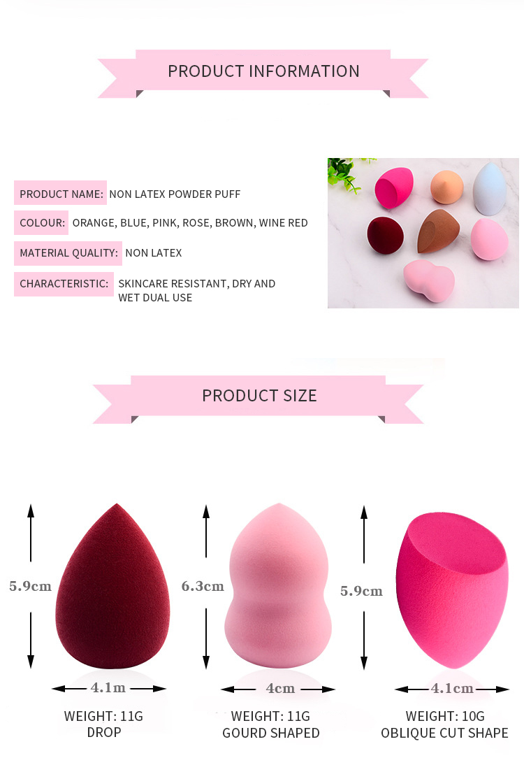 Latex Free Makeup Blender Sponge Detail 2
