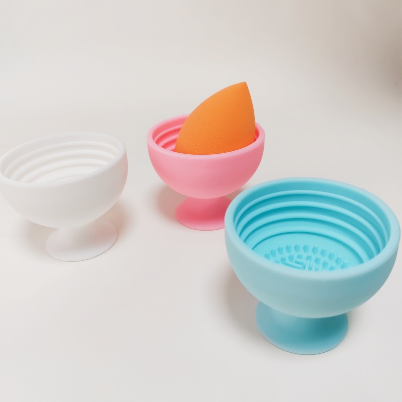 Silicone Soft Makeup Brush Cleaner Pad Mat Board Instant Dry Portable Washing Tool Spot Scrubber Suction Cups Home Commercial