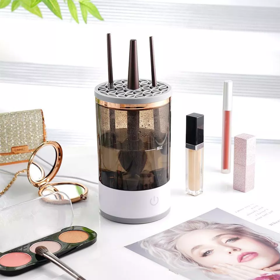 Electric Makeup Brush Cleaner Machine Portable Automatic USB Brush Cleaning Tool