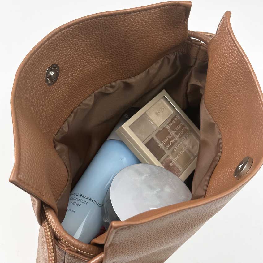 Fashion Designer Travel Toiletry Accessories Pouch Bag Leather Small Makeup Beauty Drawstring Pouch Custom Logo