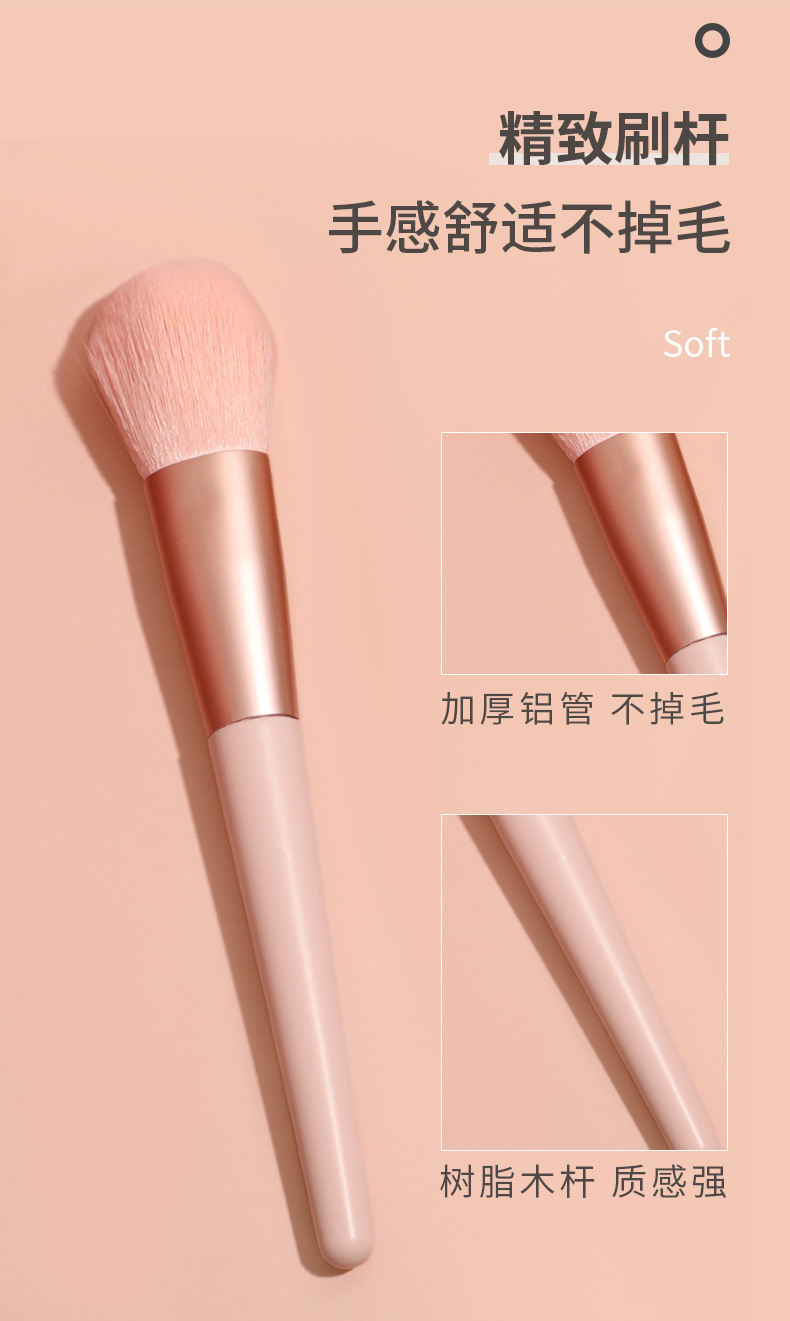 Single Foundation Powder Eye Shadow Kabuki Makeup Brushes Tool Flat Synthetic Hair Brush for Face 1pc