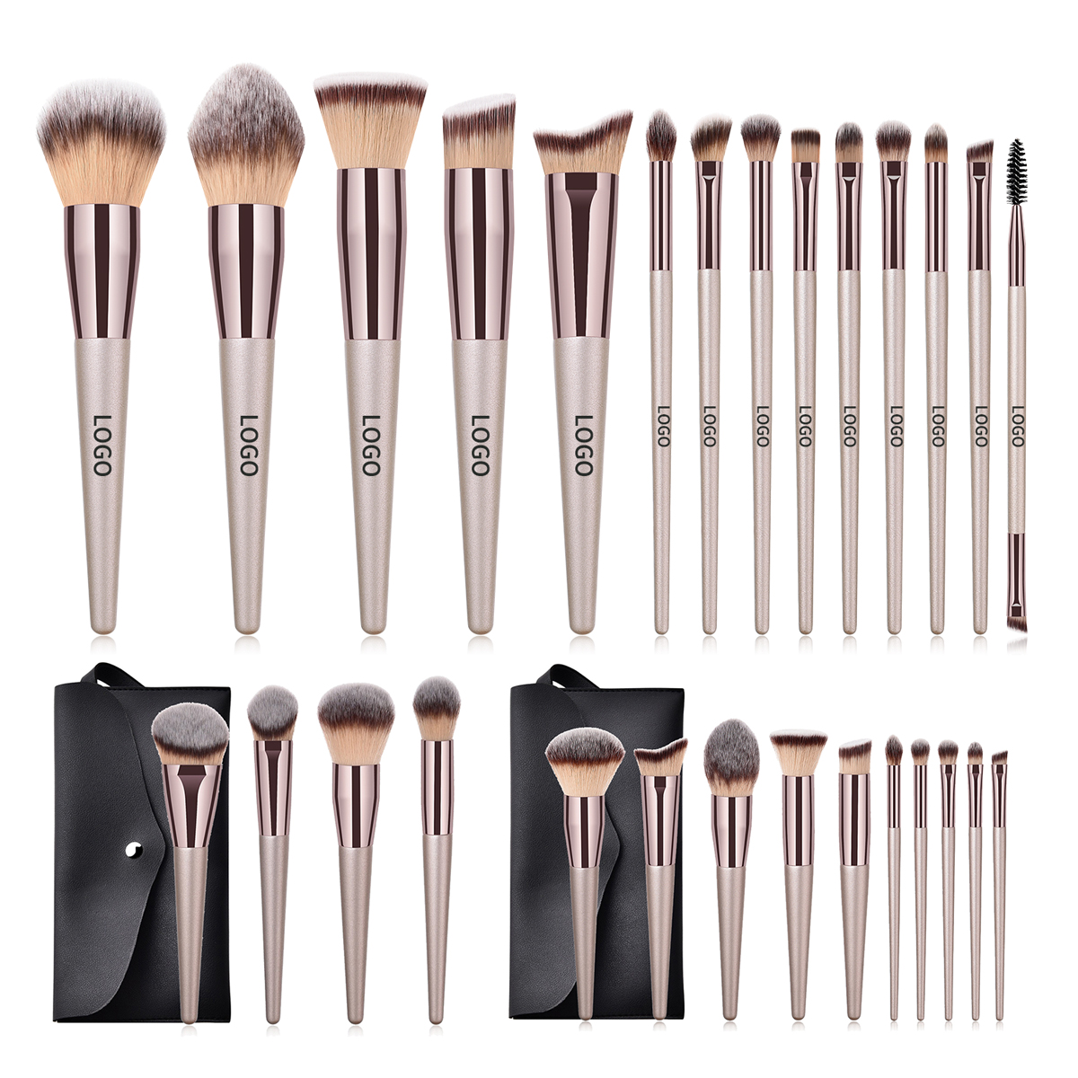 Custom Your logo Foundation Brush Cosmetics Makeup Brushes Professional Private Label Makeup Brush Set