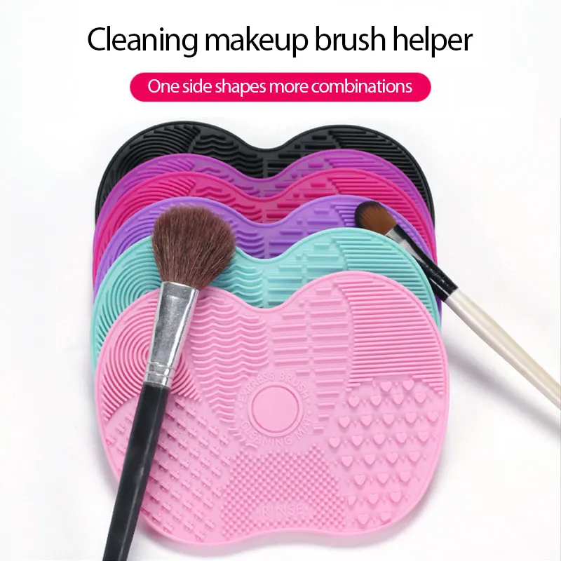 Silicone Brush Cleaner Cosmetic Make Up Washing Brush Gel Cleaning Mat Foundation Makeup Brush Cleaner Pad Board