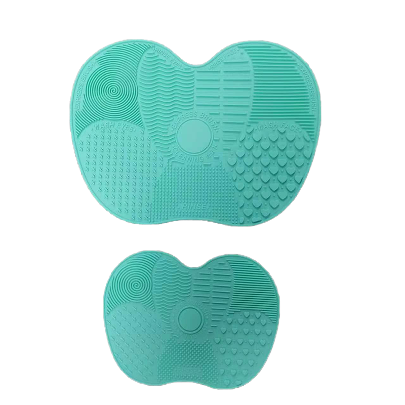 Facial Custom Wholesale Beauty Sponge Apple Shaped Silicone Makeup Brush Cleaning Mats Portable Brushes Tool Cleans Pads Suction