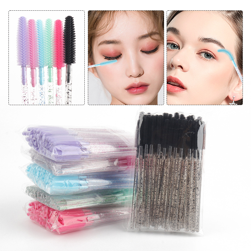 Wholesale Silicone Mascara Wands Disposable Eyelash Lash Brush Spoolies Lash Extensions Eyelash Lash Spoolie Mascara Wand Brush