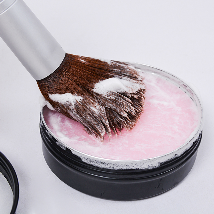 Dongmei Brush Cleaner Soap Solid Silicone Makeup Cleaning Brush Scrubber Vegan Makeup Brush Cleaner Soap With Tin Box Packing