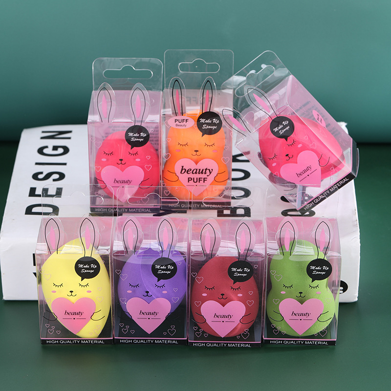High Quality Wet and Dry Beauty Sponge Blender Private Label Makeup Sponge Set with PVC Box