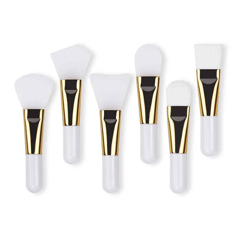 Custom Logo Mini Short Handle Mask Brush Makeup Portable Beauty Facial Mud Soft Silicone Brush Face Mask Applicator Brushes