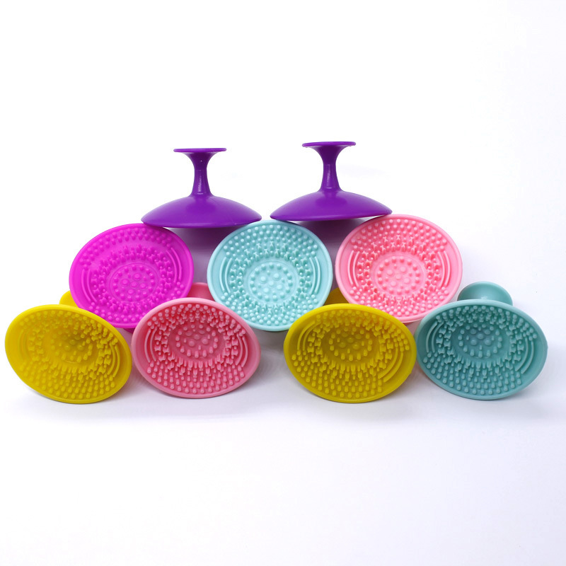 Silicone Makeup Brush Cleaning Mat Pad Set Cosmetic Brush Scrubber Portable Washing Tool