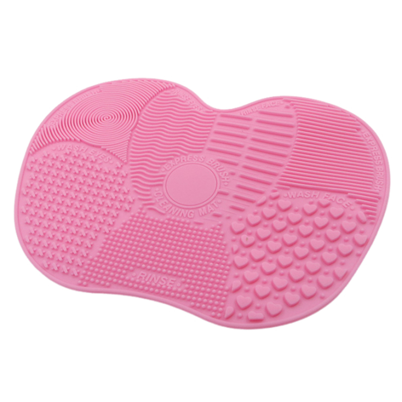 Professional Cosmetic Brushes Cleaning Tools Make up Brush Cleaner Pad Heart Shape Silicone Makeup Brush Cleaning Mat