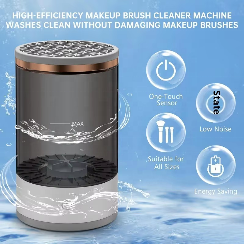 Best Selling Electric Makeup Brush Cleaner Portable Automatic Cleaning Beauty Tools Machine Makeup Brush Cleaner and Dryer