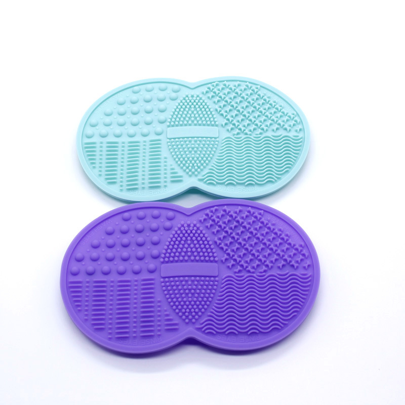 Wholesale Portable Silicone Makeup Brushes Cleaning Pad Makeup Brush Cleaning Mat Cosmetic Brush Makeup Sponge Cleaner