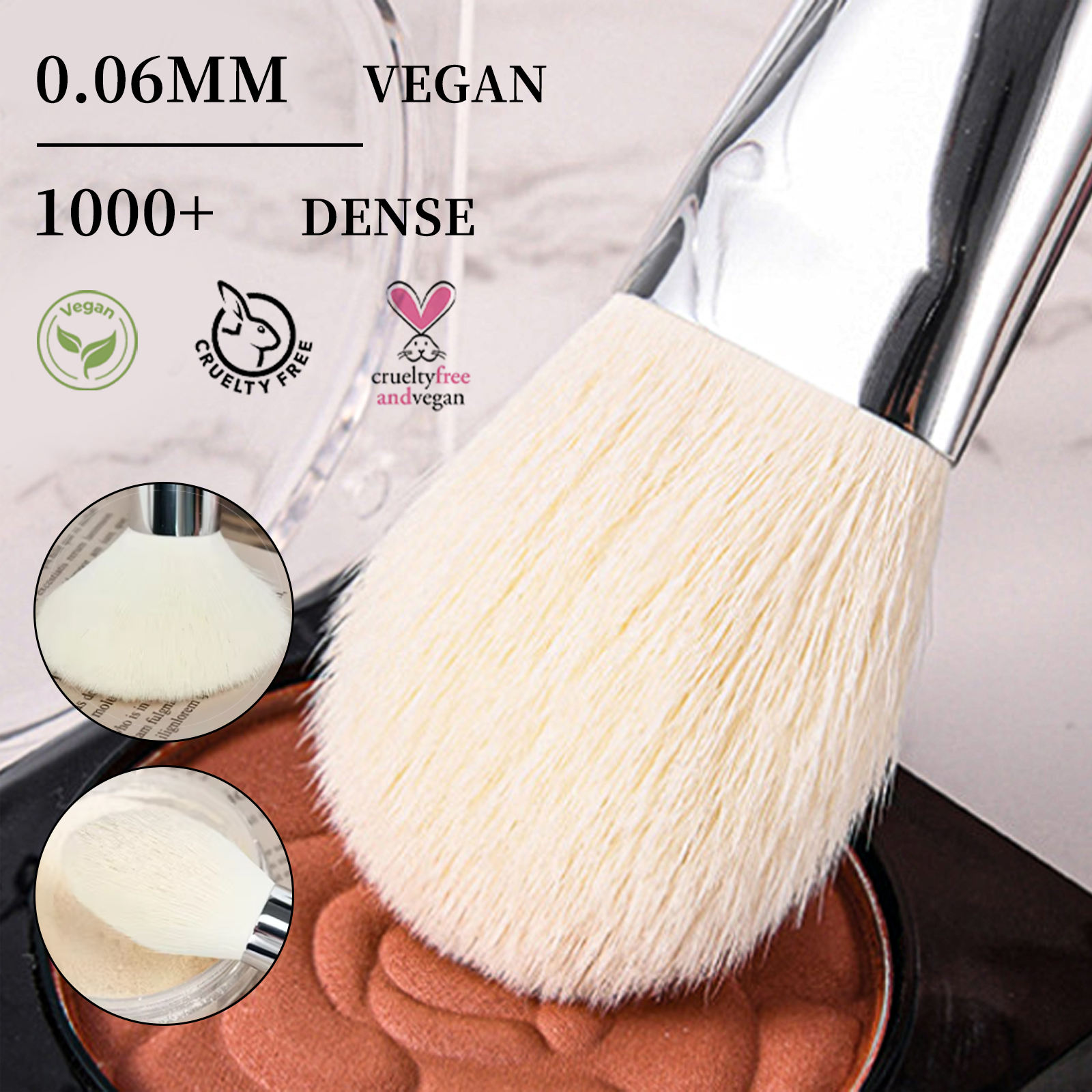 Professional Soft Synthetic Bristles Handles Makeup Brush Set for Foundation Eyeshadow Full-Face Daily Makeup