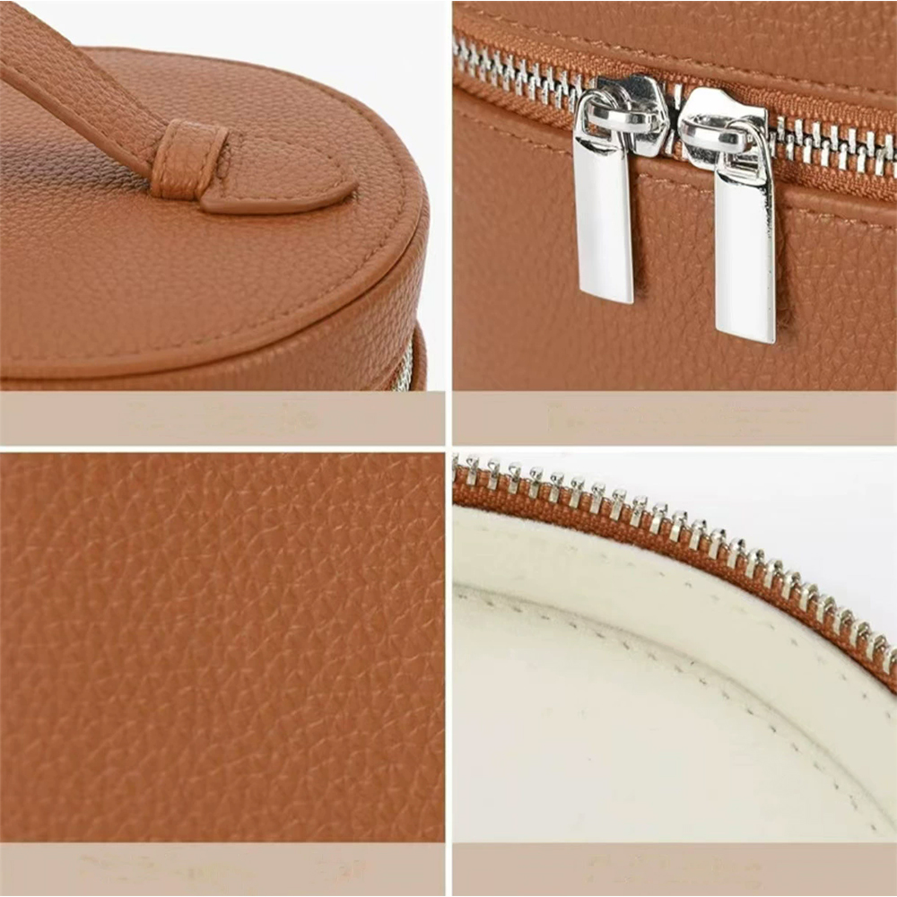 Factory PU Leather Cosmetic Pouch Large Capacity Custom logo Makeup Bag for Women Waterproof Travel Organizer OEM Supply