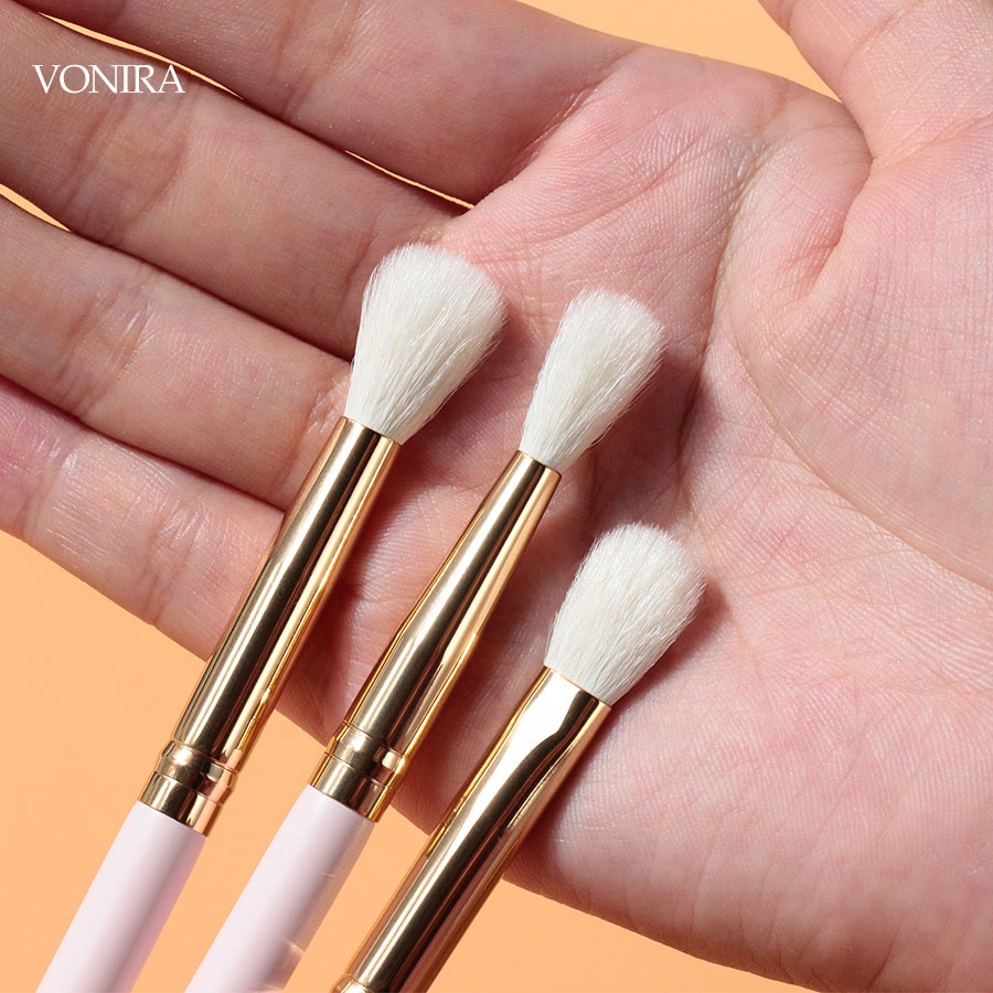 Vonira Makeup Eyeshadow Blending Brushes Set Full Complete Best Eye Brushes Set Essential Make up Cosmetic Eye Brush Eyebrow Kit