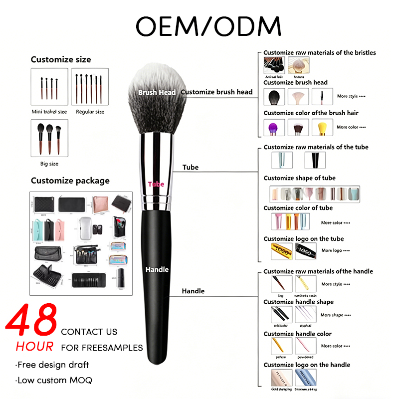 Wholesale Large 8-Piece Powder Makeup Brush Set Super Soft Professional and Cute Handle Concealer Eyeshadow Brush