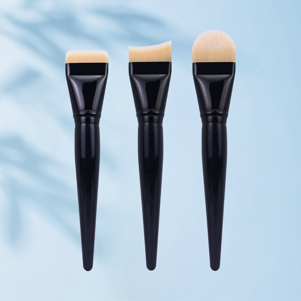 Moon Shape Liquid Foundation Brush Flat Head Curved Non-Powder Absorbing One-Line Fitting Brush Single Makeup Brush