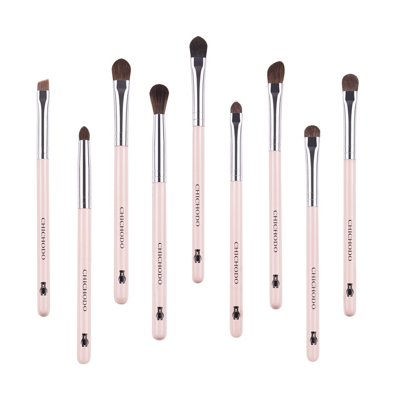 Private Label Eyeshadow Brush Set Eye Shadow Eyebrow Comb Eyelash Brushes With Eye Shadow Tube