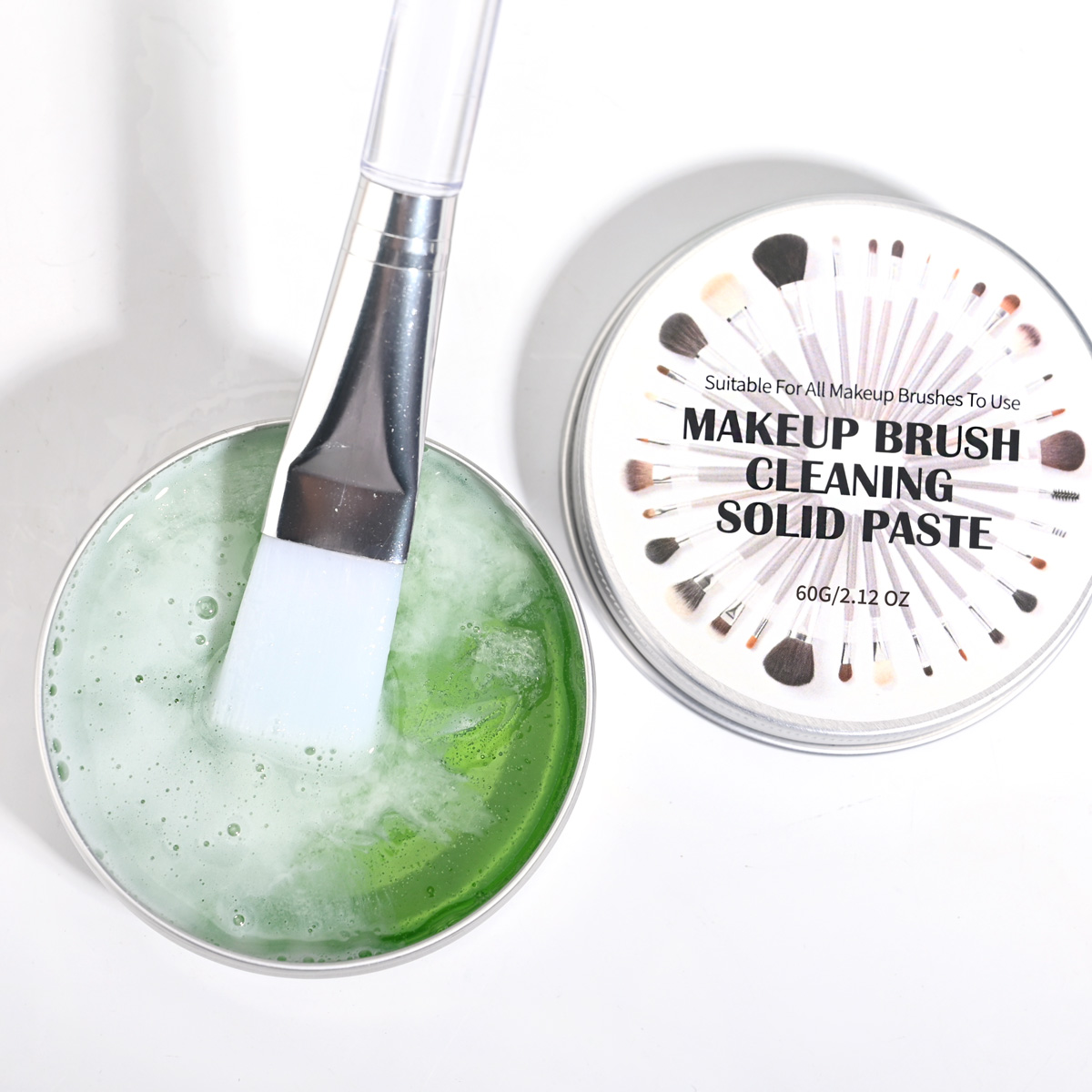 60g Hot Solid Makeup Brush Cleaner Soap Private Label Makeup Brushes Shampoo Makeup Sponge Brush Washing
