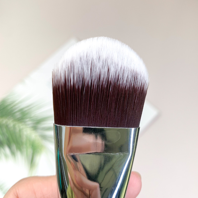 Sharp Flat Professional Face Makeup Foundation Brush with Wood Handle and Synthetic Hair-Vegan High Quality OEM Brand