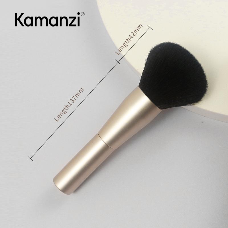 Professional Single Synthetic Fibre Foundation Powder Brush with Wood Handle Cosmetology Makeup Brush for Face