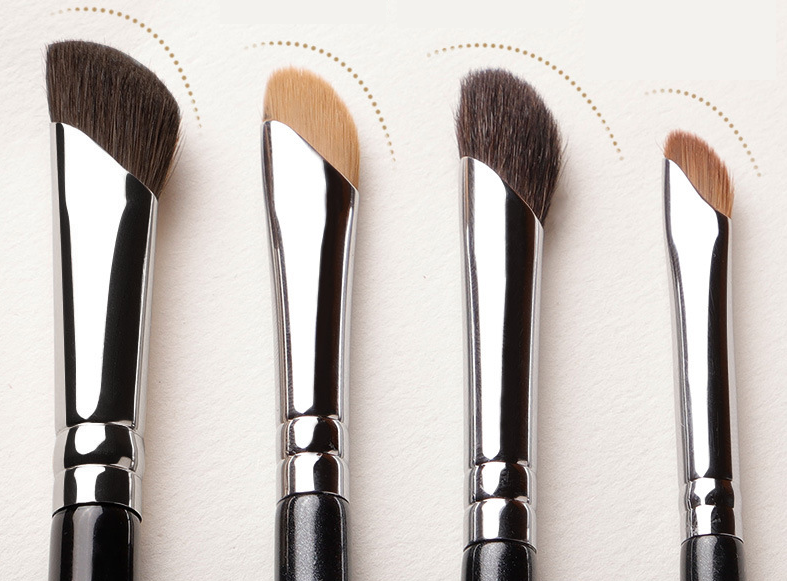 Natrual Hair Sickle Nose Shadow Brush Wool Slant Head Sickle Makeup Brush Animal Hair Eyeliner Brush