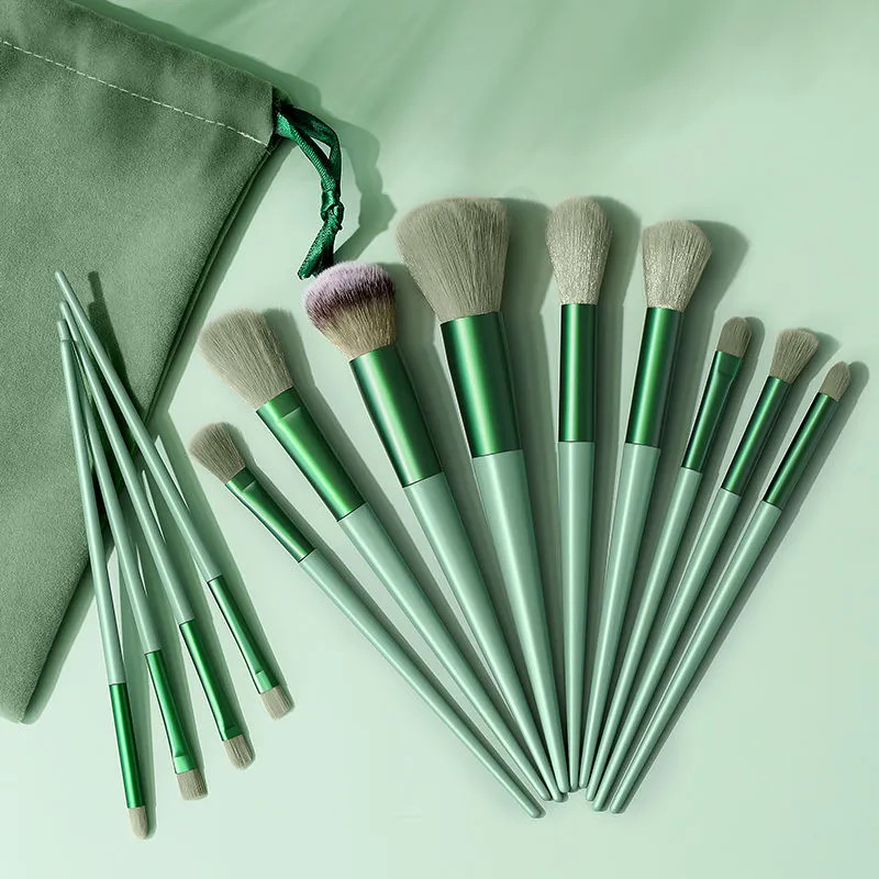 13-piece Full Set of Makeup Brushes, Including Blush Brush, Contour Brush Soft-bristle Makeup Brushes.