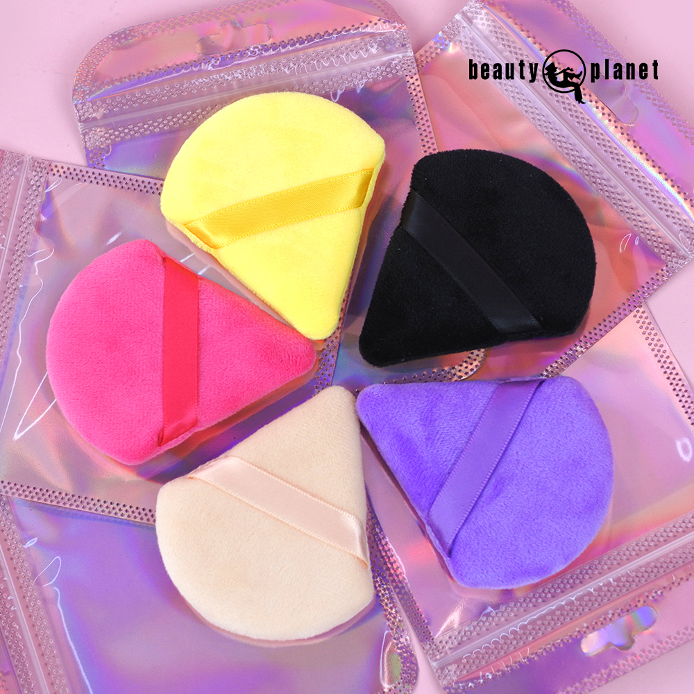 Beauty Planet Wholesale Makeup Sponge Powder Puffs Mini Beauty Powder Facial Triangle Pink Black Beauty Sponge Custom With Bag