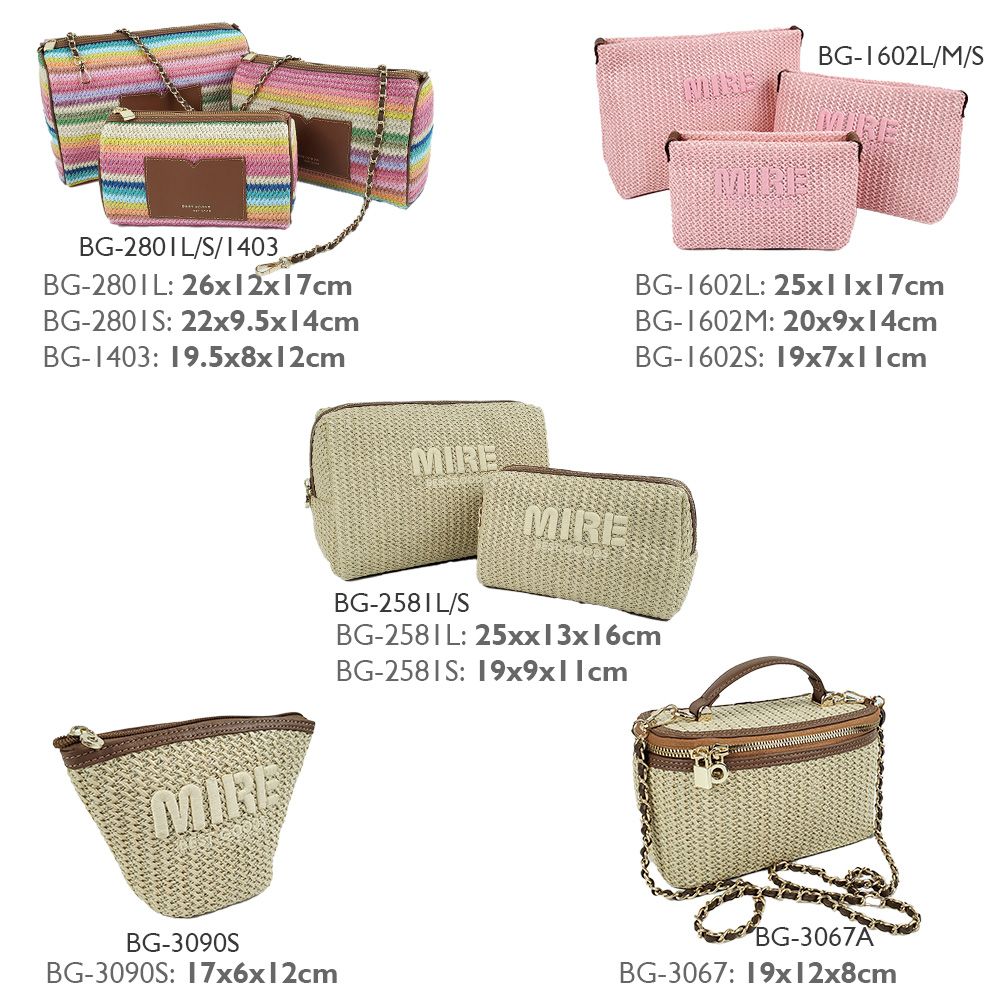 Straw Custom Raffia Makeup Bag Neutral Aesthetic Travel Cosmetic Bag Case Pouch Private Label Beauty Organizer 3D Embossed Logo