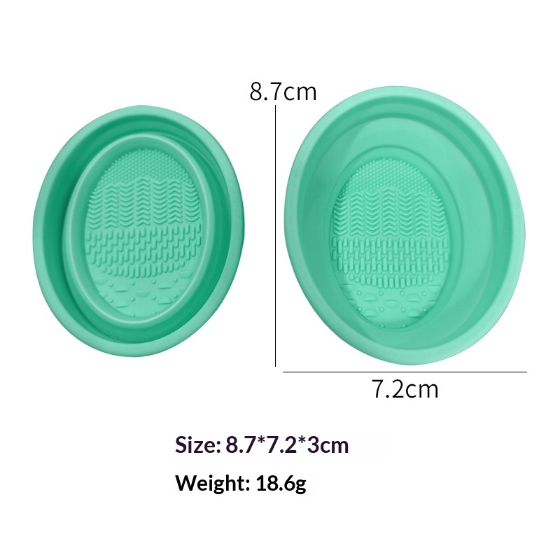 Silicone Cleaning Pad for Makeup Tools Multifunctional Makeup Brush Cleaner Foldable Cleaning Mat Face Mask Bowl for Home Use
