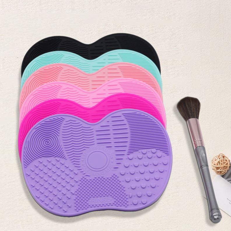 Reusable Silicone Makeup Brush Cleaning Pad Mat Deep Cleaning, Non-Slip, Fast Dry, Bristle Protection