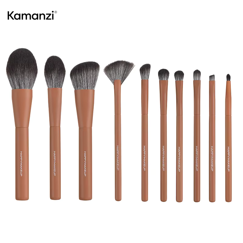 Kamanzi Premium Makeup Brush Set with Super Fine Soft Brushes Face Use Concealer and Mascara Includes Cosmetics Bag