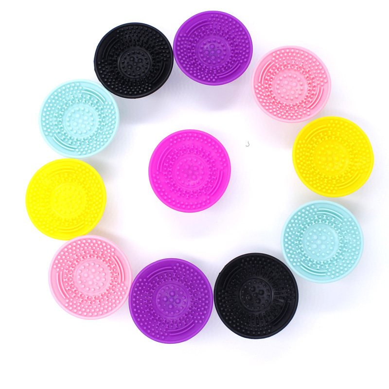 Silicone Makeup Brush Cleaning Mat Pad Set Cosmetic Brush Scrubber Portable Washing Tool