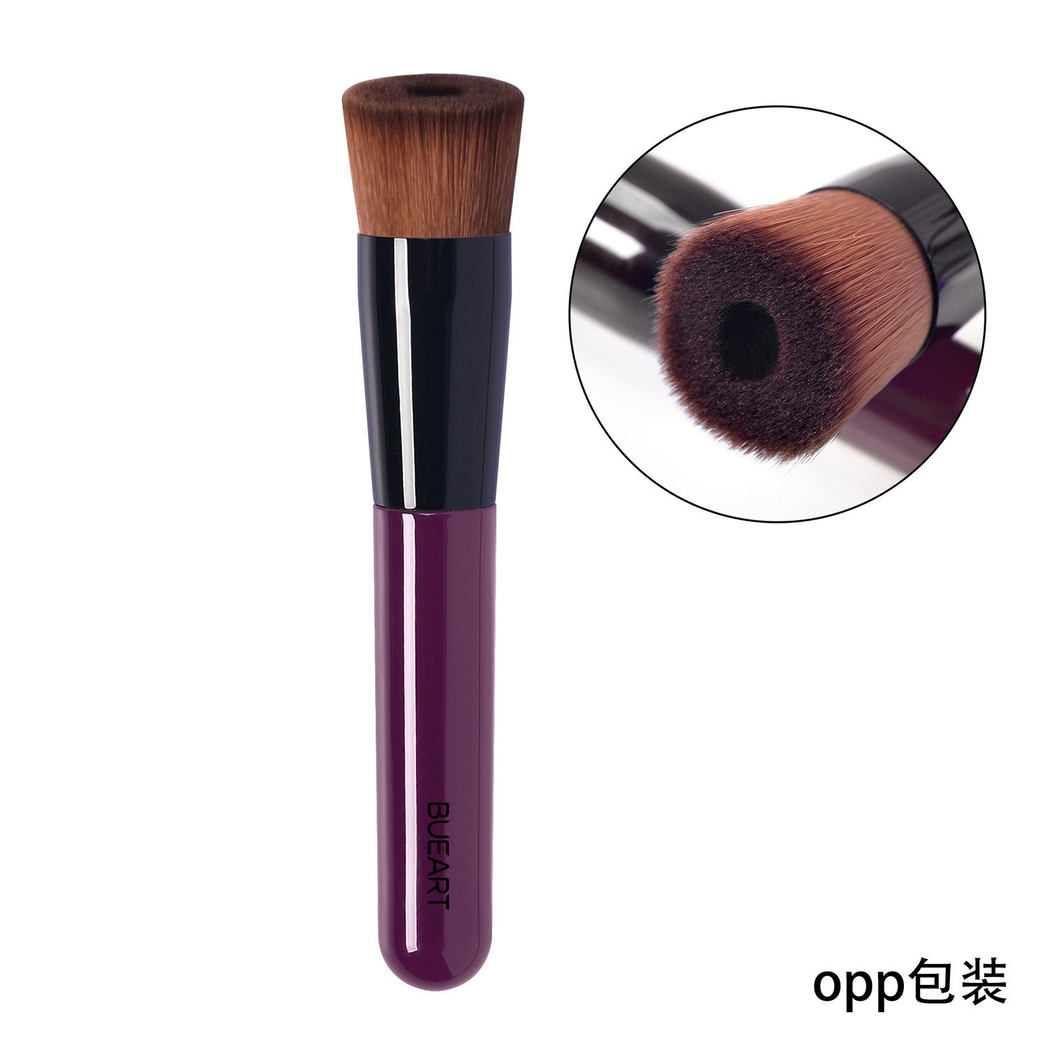 Hot Selling Professional Synthetic Travel Tool Single Angled Foundation Makeup Brush for Mineral Powder Makeup Tools