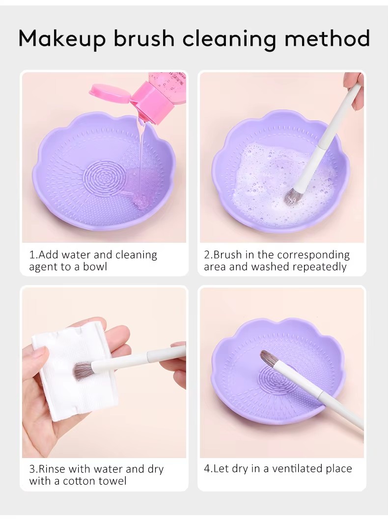 Silicone Makeup Brush Cleaner Mat Cushion Pad